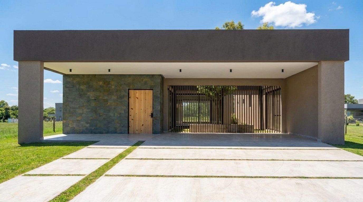 Casa en Pilar Golf, frente de día, ejecutada con Inbuild System